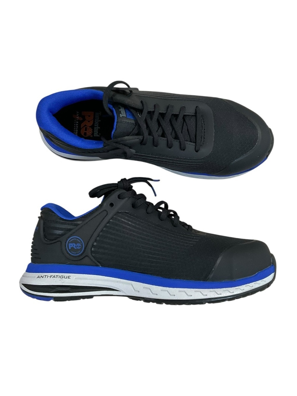 NEW Timberland PRO Drivetrain A1XH7 Composite Safety Toe Work Shoes 7 Black Blue